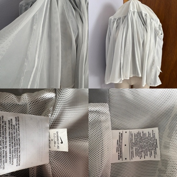 NIKE x SACAI sz M Gray White Pleated Back Windrunner Jacket 716917 Full Zip - Picture 16 of 16